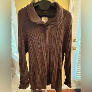 St John’s Bay plus size zippered long sleeve sweater/jacket